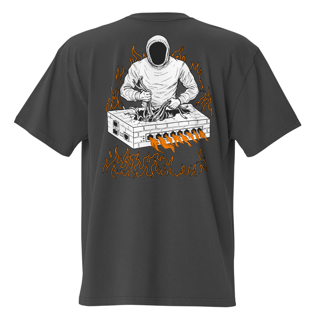 Burning Firewall Oversized T-Shirt