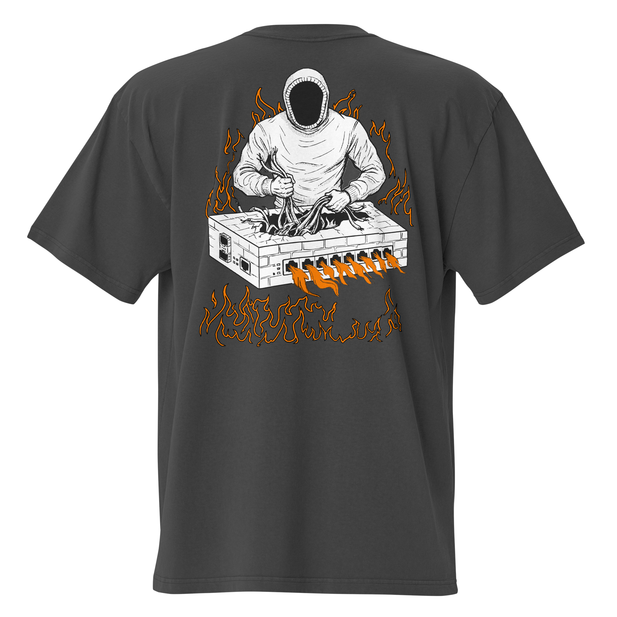 Burning Firewall Oversized T-Shirt