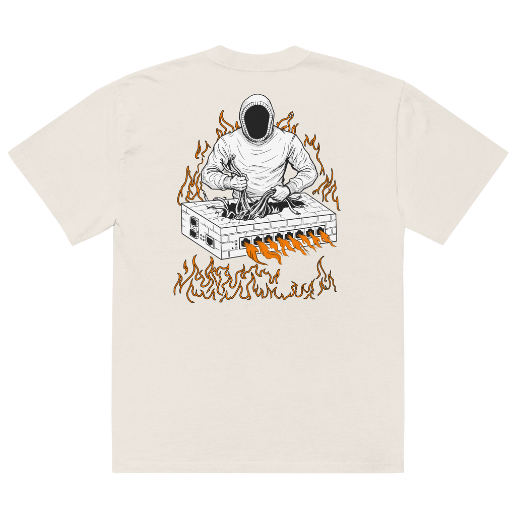 Burning Firewall Oversized T-Shirt