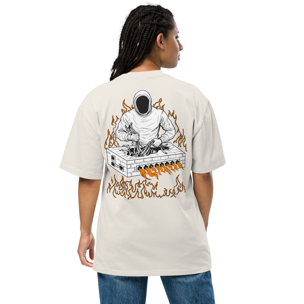 Burning Firewall Oversized T-Shirt