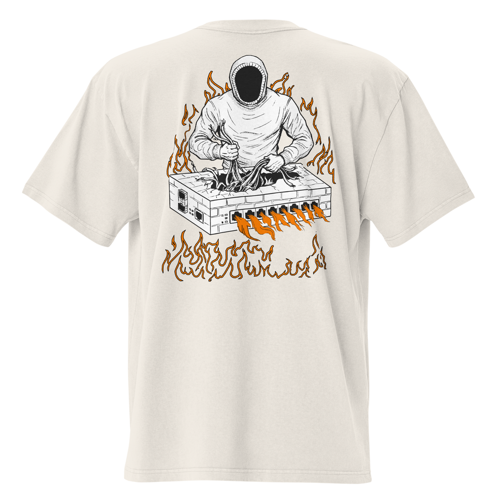 Burning Firewall Oversized T-Shirt