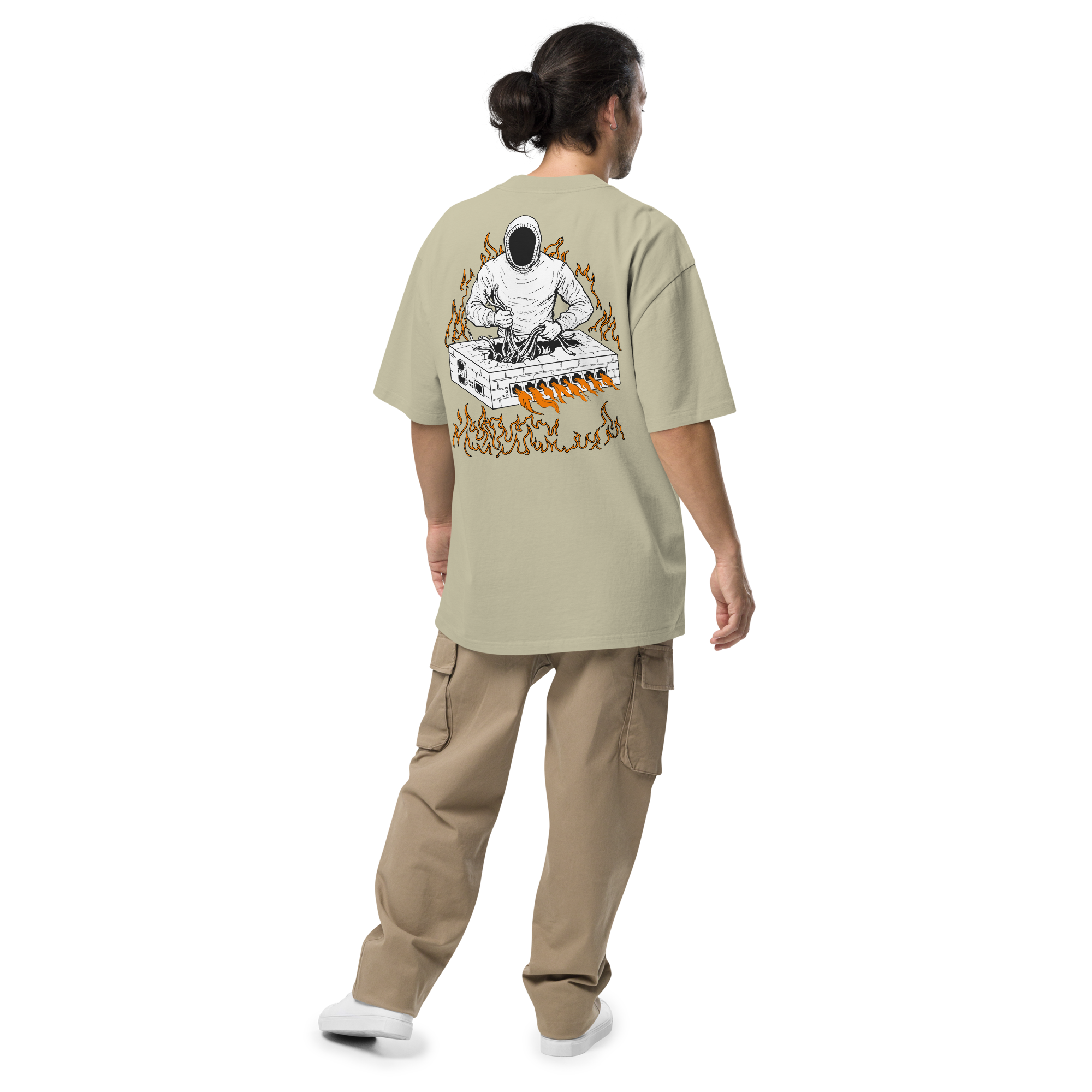 Burning Firewall Oversized T-Shirt