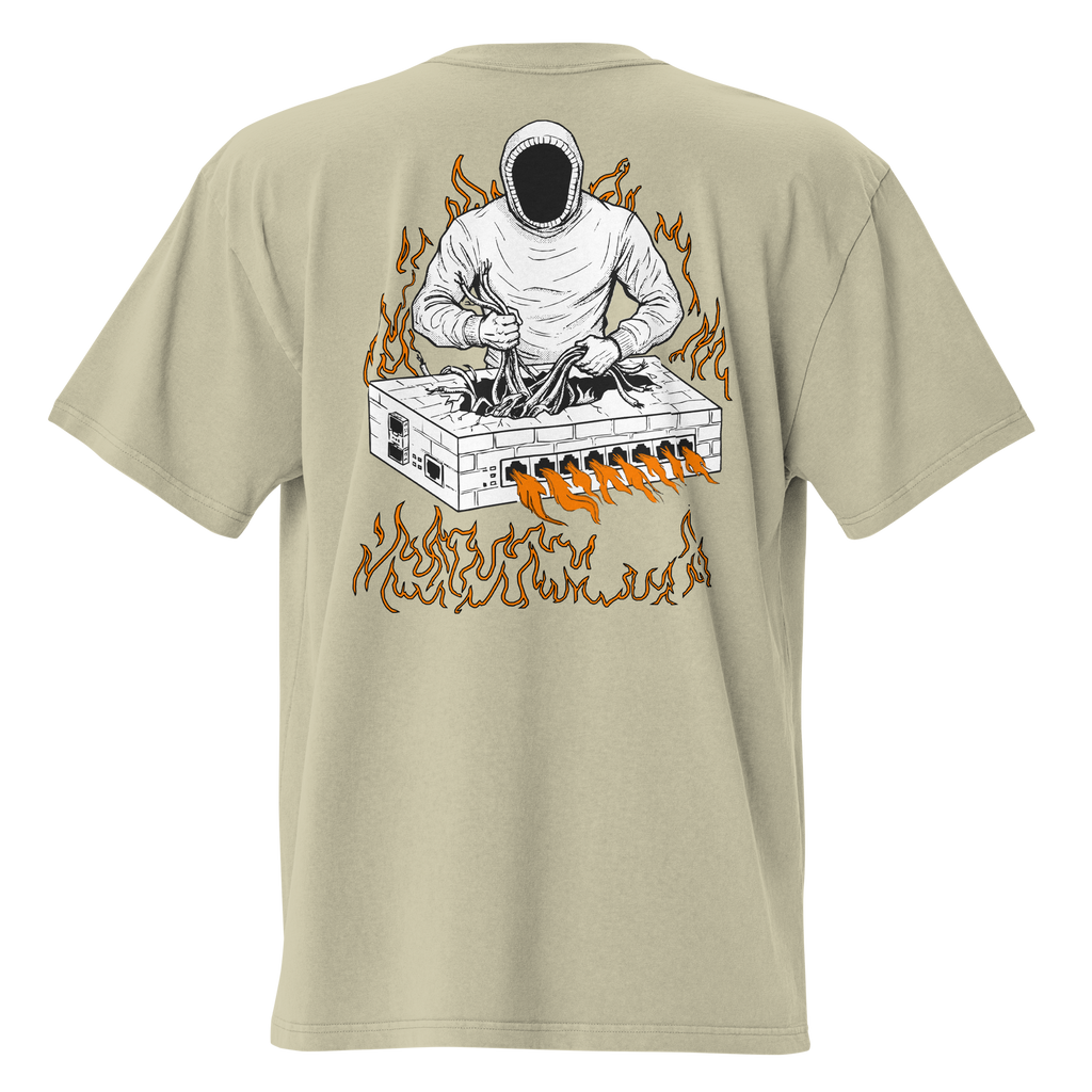 Burning Firewall Oversized T-Shirt