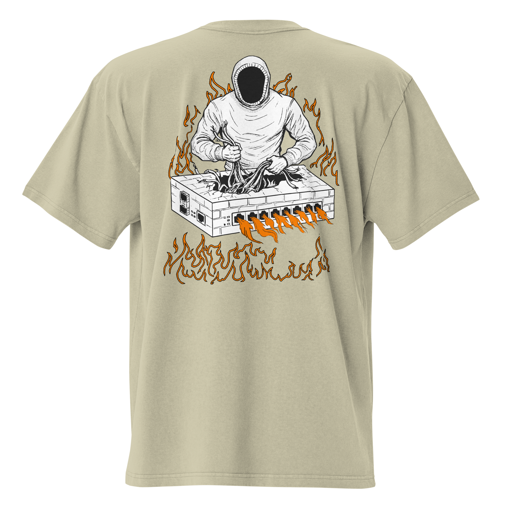 Burning Firewall Oversized T-Shirt