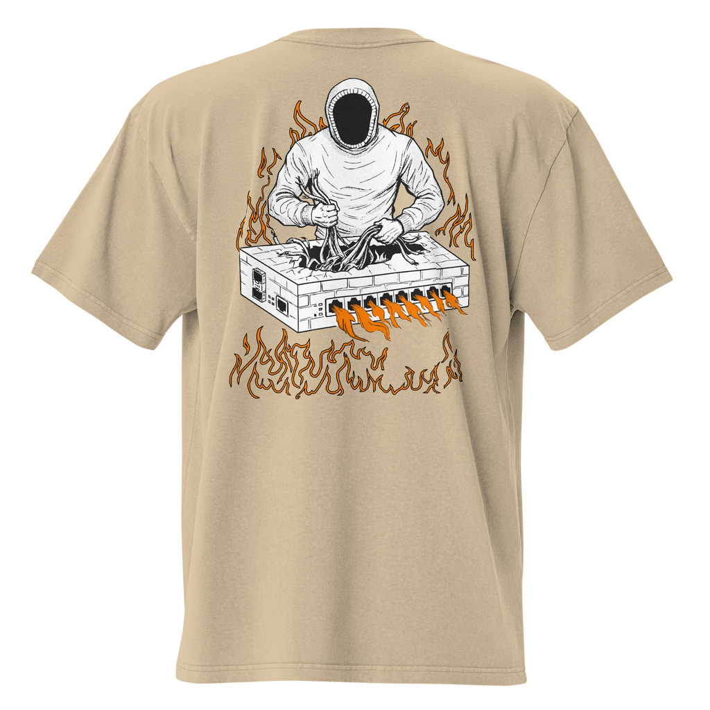 Burning Firewall Oversized T-Shirt