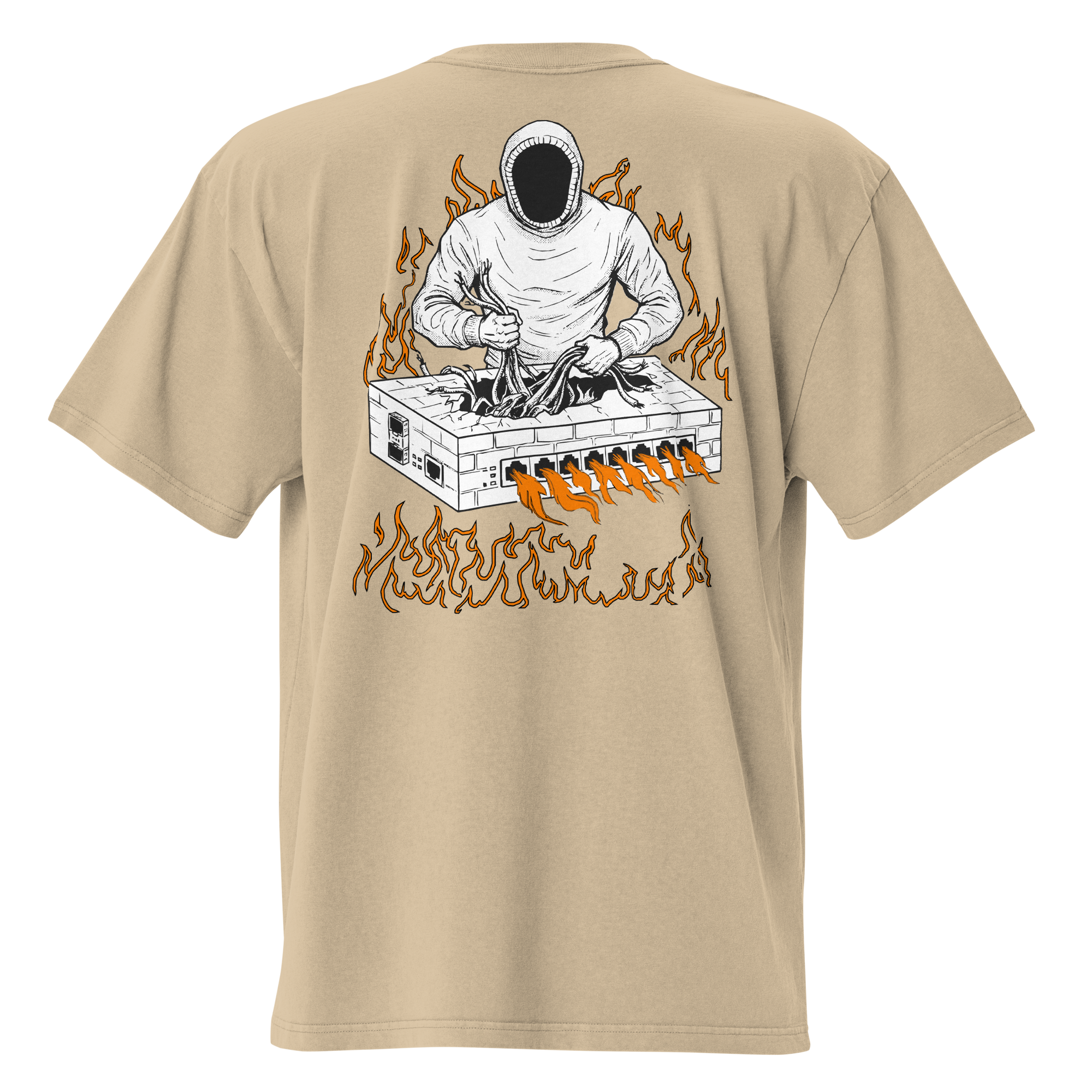 Burning Firewall Oversized T-Shirt