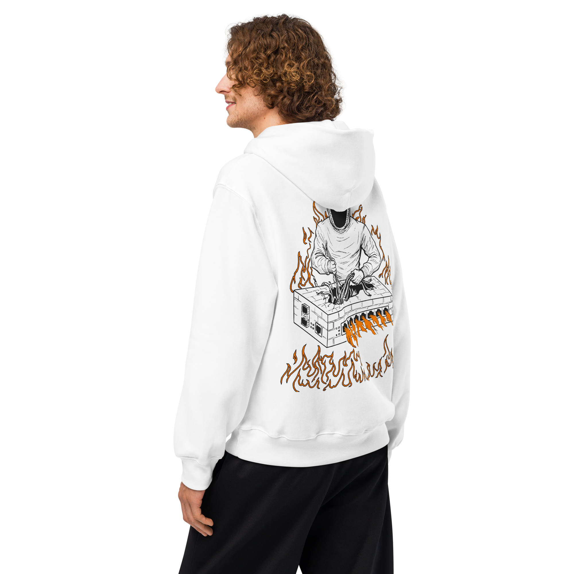 Burning Firewall Oversized Heavyweight Hoodie